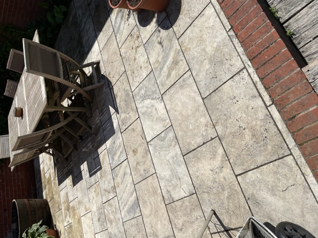 travertine paving